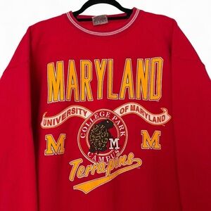 Vintage 90s University of Maryland Terrapins varsity sweatshirt size large